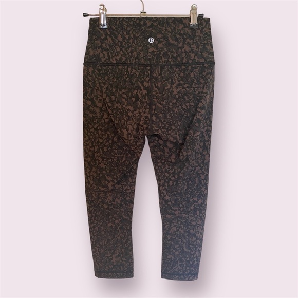 LULULEMON Wunder Under High-Rise 21” Leggings Wild Thing Camo Brown Earth Size 6 - Picture 4 of 8